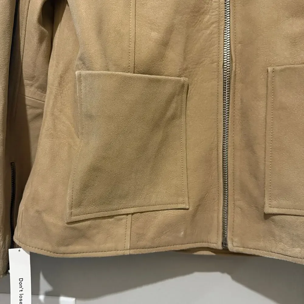 New Reformation Veda Bennett Oversized Leather Jacket - Picture 4 of 8